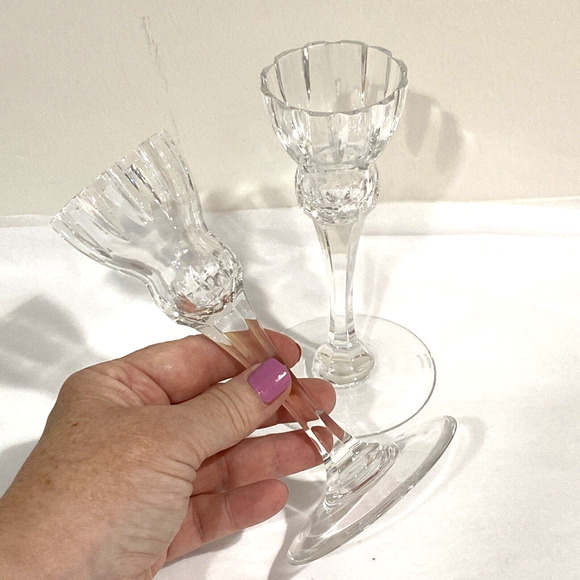 Marquis by Waterford Palladia Collection 6" candle holder pair (2) clear crystal - Picture 5 of 7